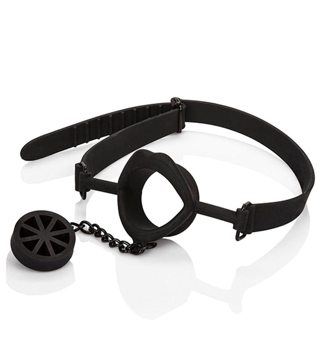 CALEXOTICS - SCANDAL GAG WITH BLACK SILICONE PLUG