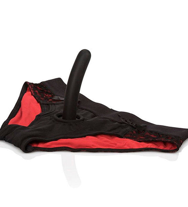 CALEXOTICS - SCANDAL SET OF RED PANTIES WITH DILDO SIZE L/XL