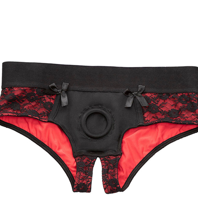 CALEXOTICS - SCANDAL SET OF CROTCHLESS PANTIES WITH DILDO SIZE S/M