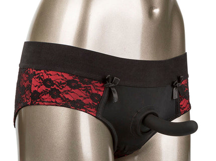 CALEXOTICS - SCANDAL SET OF CROTCHLESS PANTIES WITH DILDO SIZE S/M