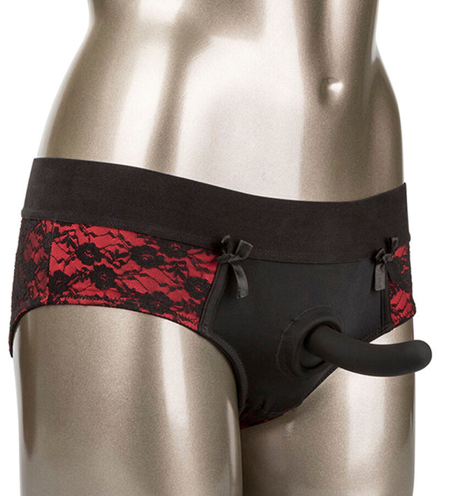 CALEXOTICS - SCANDAL SET OF CROTCHLESS PANTIES WITH DILDO SIZE L/XL