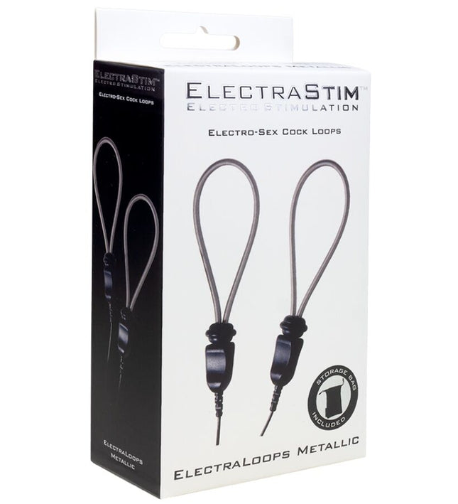 ELECTRASTIM - ELECTRALOOPS E-STIM ADJUSTABLE METAL PENIS RINGS