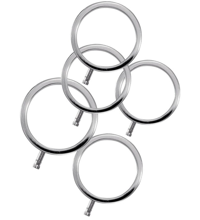 ELECTRASTIM - ELECTRARINGS METAL PENIS RINGS PACK OF 5