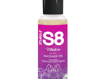 STIMUL8 - S8 VITALIZE EROTIC MASSAGE OIL LIME 50 ML