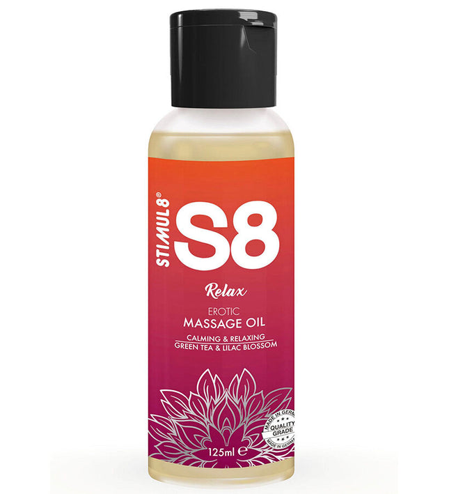 STIMUL8 - S8 RELAX GREEN TEA MASSAGE OIL 125 ML