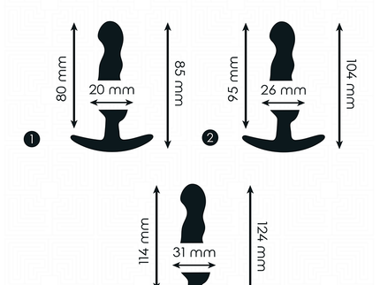 ADDICTED TOYS - SET OF 3 ANAL PLUG SILICONE MODEL 1