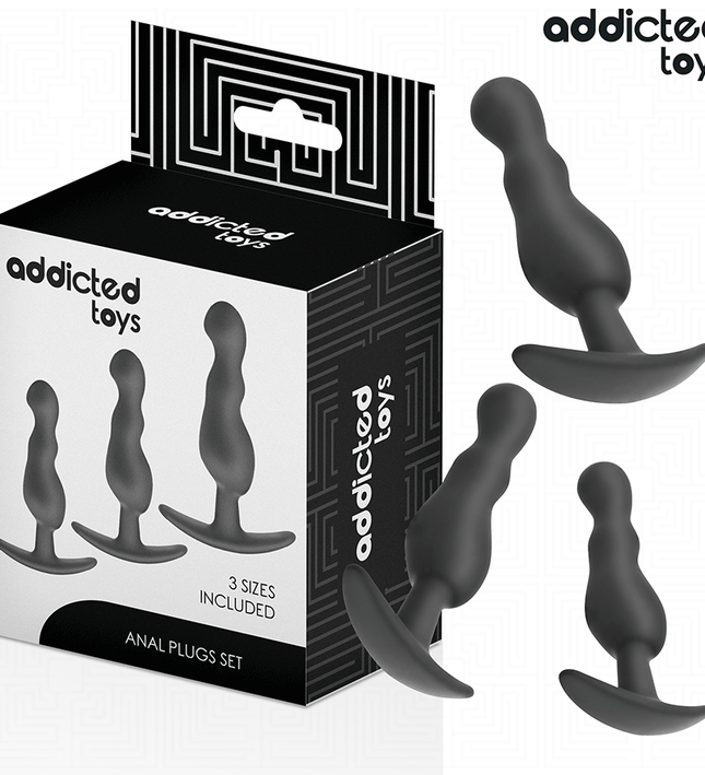 ADDICTED TOYS - SET OF 3 ANAL PLUG SILICONE MODEL 1