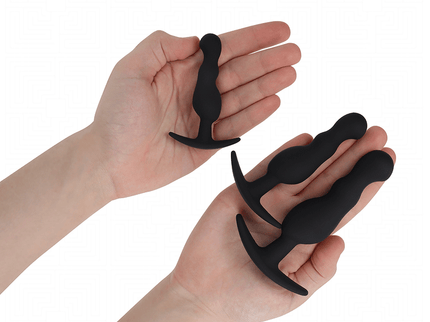 ADDICTED TOYS - SET OF 3 ANAL PLUG SILICONE MODEL 1