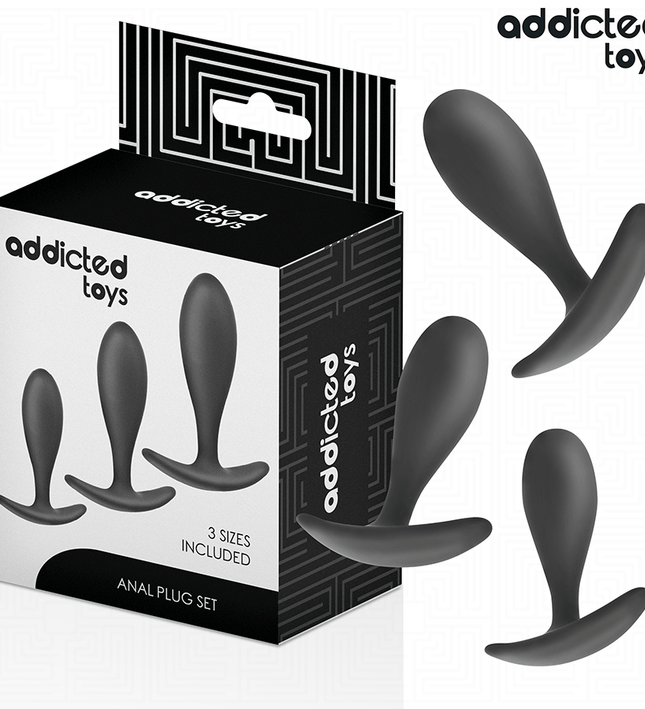 ADDICTED TOYS - SET OF 3 ANAL PLUG SILICONE MODEL 2
