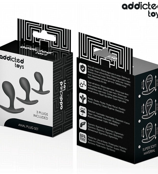 ADDICTED TOYS - SET OF 3 ANAL PLUG SILICONE MODEL 3