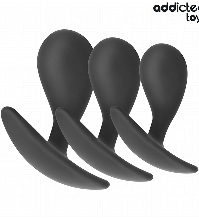 ADDICTED TOYS - SET OF 3 ANAL PLUG SILICONE MODEL 3