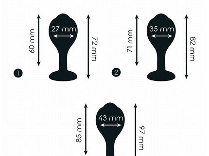 ADDICTED TOYS - SET OF 3 ANAL PLUG SILICONE WITH JEWEL