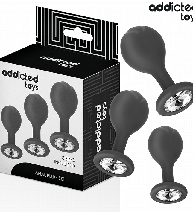 ADDICTED TOYS - SET OF 3 ANAL PLUG SILICONE WITH JEWEL