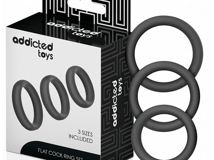 ADDICTED TOYS - SET OF FLAT SILICONE RINGS