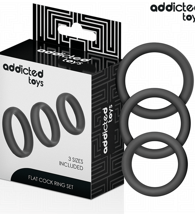 ADDICTED TOYS - SET OF FLAT SILICONE RINGS