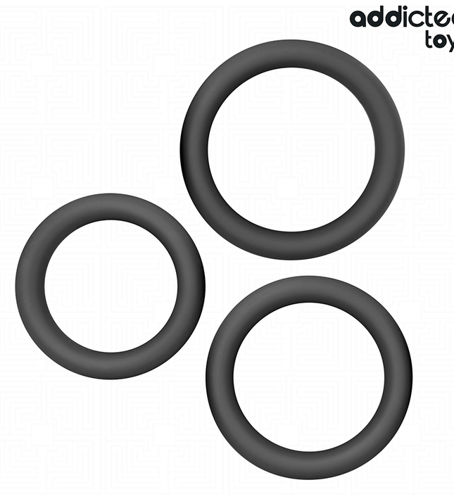 ADDICTED TOYS - SET OF FLAT SILICONE RINGS