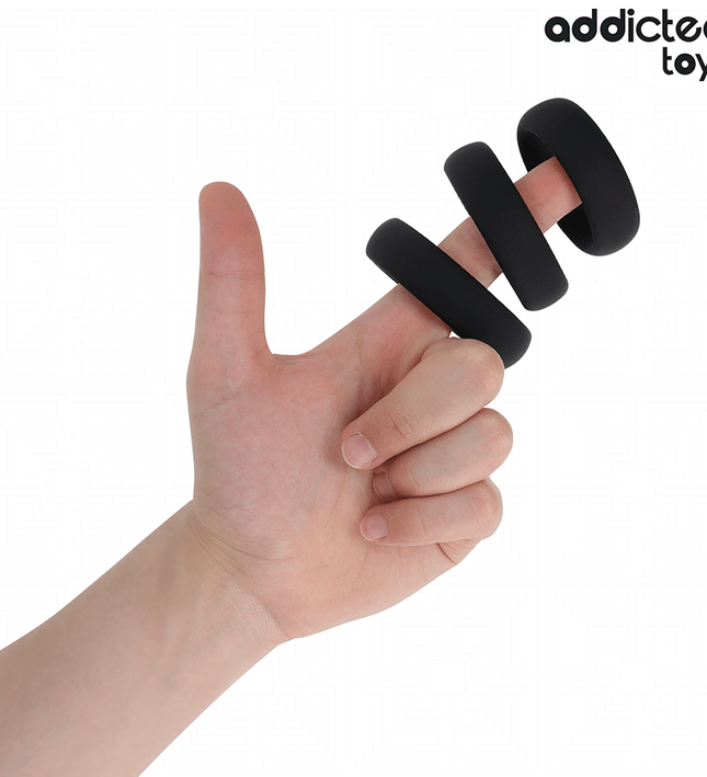 ADDICTED TOYS - SET OF FLAT SILICONE RINGS