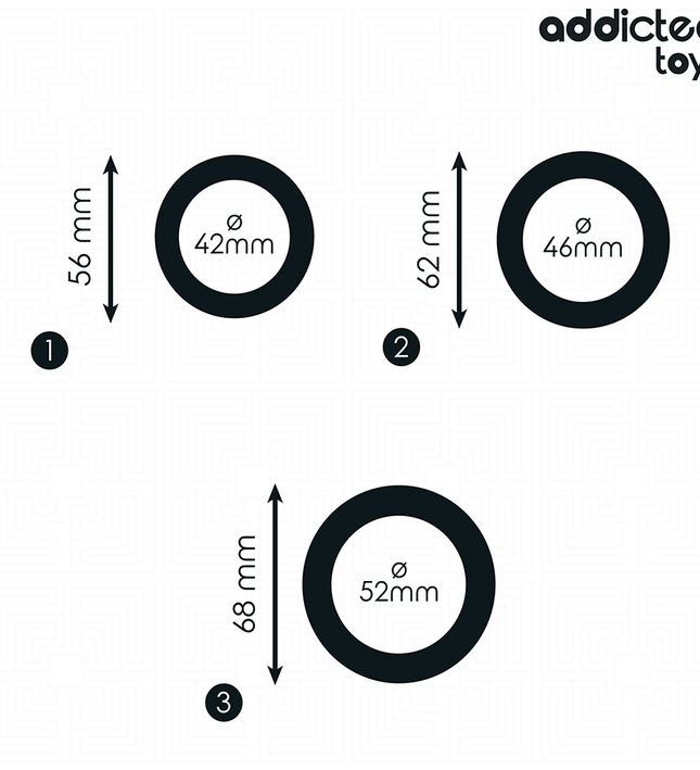 ADDICTED TOYS - SET OF FLAT SILICONE RINGS