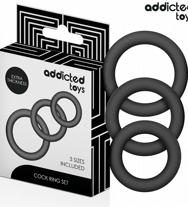 ADDICTED TOYS - SET OF SILICONE RINGS MODEL 1