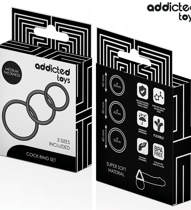 ADDICTED TOYS - SET OF SILICONE RINGS MODEL 2