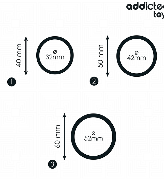 ADDICTED TOYS - SET OF SILICONE RINGS MODEL 2