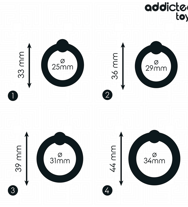 ADDICTED TOYS - SET OF PRESSURE SILICONE RINGS