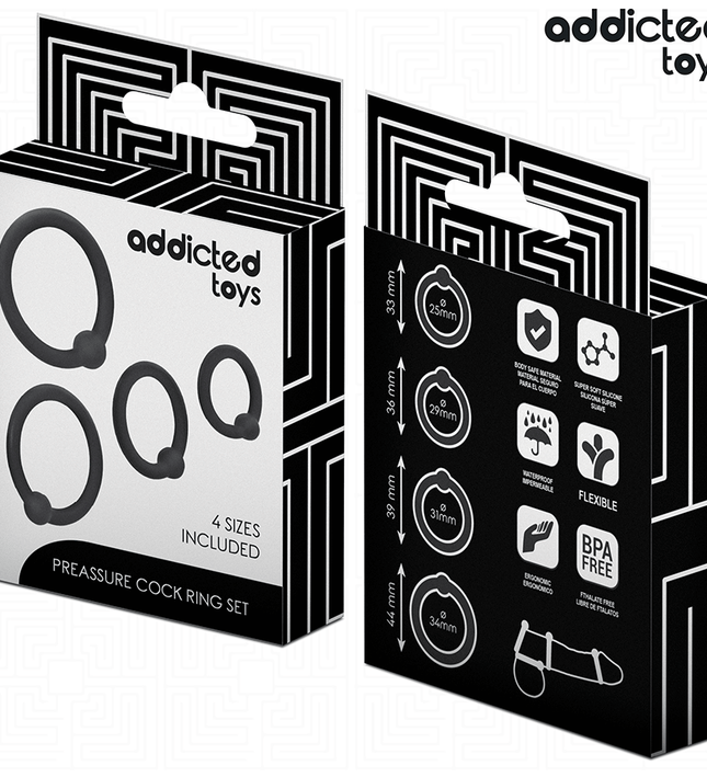 ADDICTED TOYS - SET OF PRESSURE SILICONE RINGS