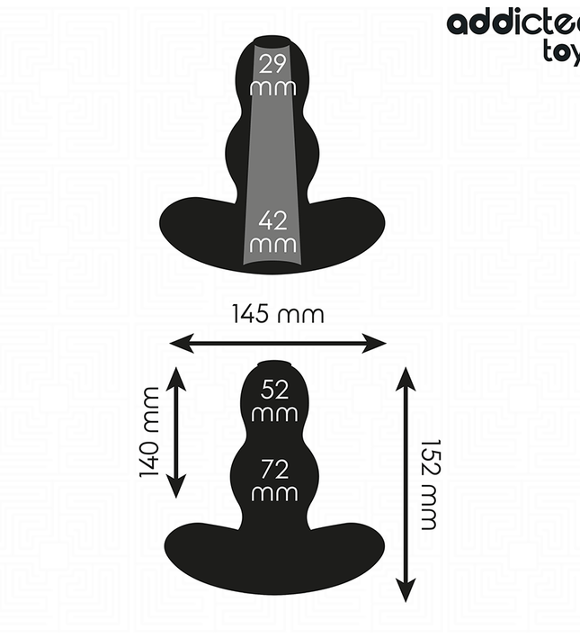 ADDICTED TOYS - HOLLOW ANAL PLUG SILICONE SIZE XXL 15.2 CM