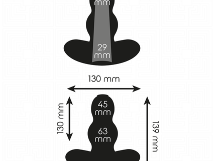 ADDICTED TOYS - HOLLOW ANAL PLUG SILICONE SIZE XL 13.9 CM