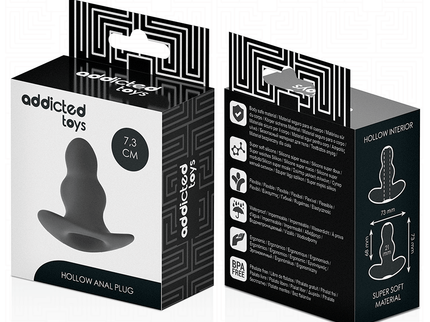 ADDICTED TOYS - HOLLOW ANAL PLUG SILICONE SIZE S 7.3 CM