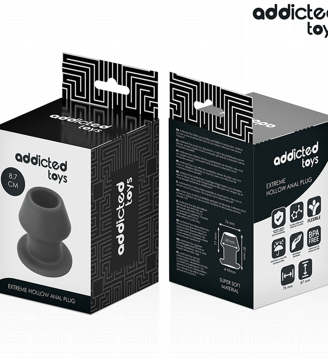 ADDICTED TOYS - EXTREME HOLLOW ANAL PLUG SILICONE SIZE M 8.7 CM