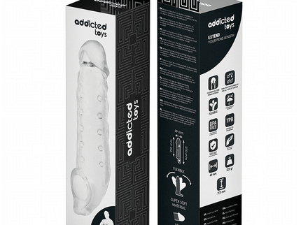 ADDICTED TOYS - TRANSPARENT PENIS EXTENSON SIZE S 23 CM