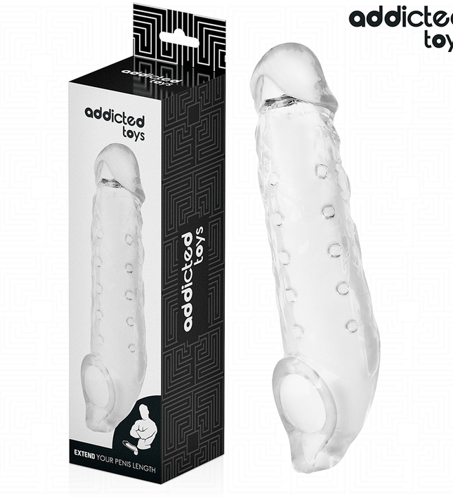 ADDICTED TOYS - TRANSPARENT PENIS SHEATH SIZE M 27 CM