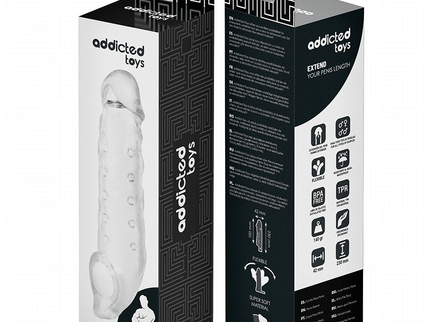 ADDICTED TOYS - TRANSPARENT PENIS SHEATH SIZE M 27 CM