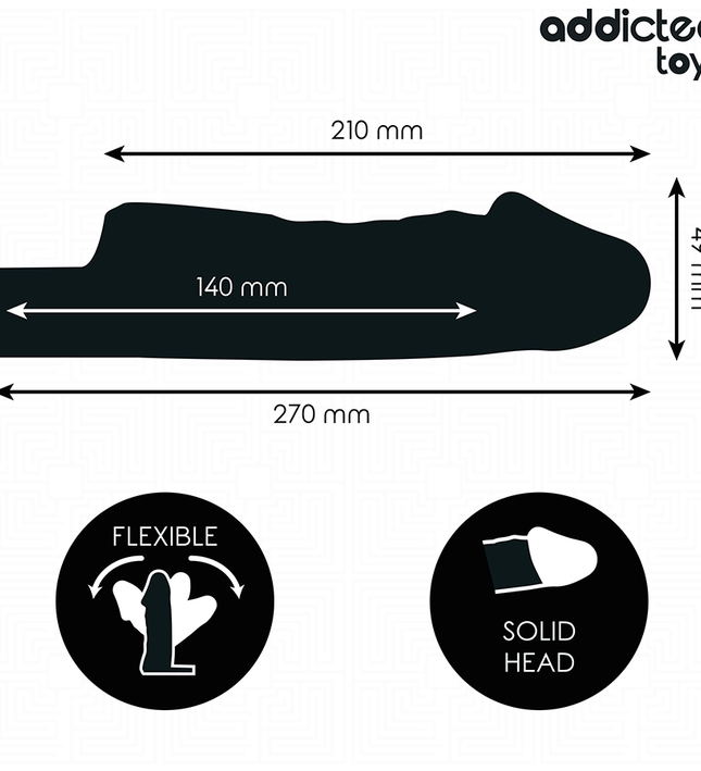 ADDICTED TOYS - TRANSPARENT PENIS SHEATH SIZE M 27 CM