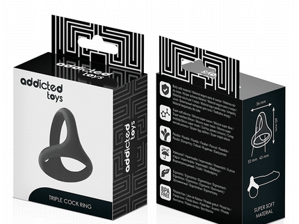 ADDICTED TOYS - THICK TRIPLE PENIS RING