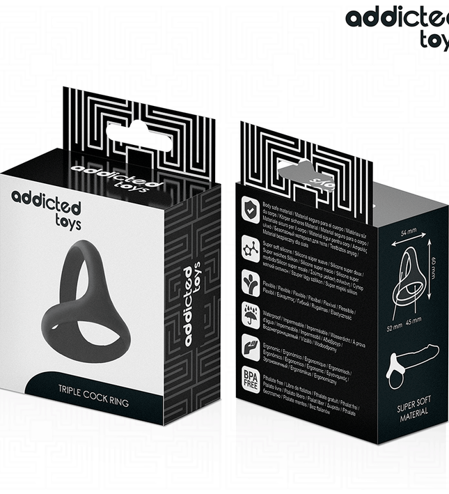 ADDICTED TOYS - THICK TRIPLE PENIS RING