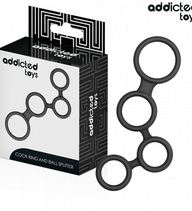 ADDICTED TOYS - PENIS RING WITH DIVIDERS FOR TESTICLES