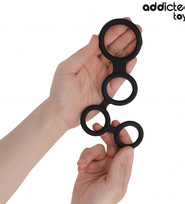 ADDICTED TOYS - PENIS RING WITH DIVIDERS FOR TESTICLES