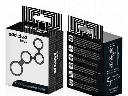 ADDICTED TOYS - PENIS RING WITH DIVIDERS FOR TESTICLES