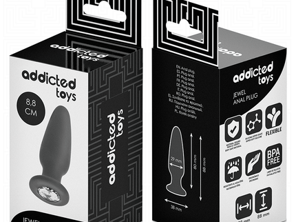 ADDICTED TOYS - ANAL PLUG WITH JEWEL SILICONE SIZE S 8.8 CM