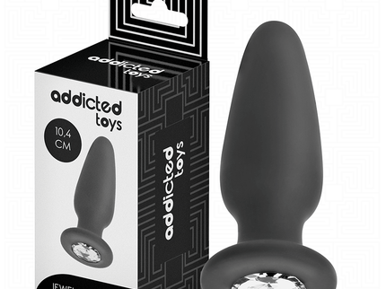 ADDICTED TOYS - ANAL PLUG WITH JEWEL SILICONE SIZE M 10.4 CM
