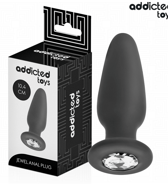 ADDICTED TOYS - ANAL PLUG WITH JEWEL SILICONE SIZE M 10.4 CM