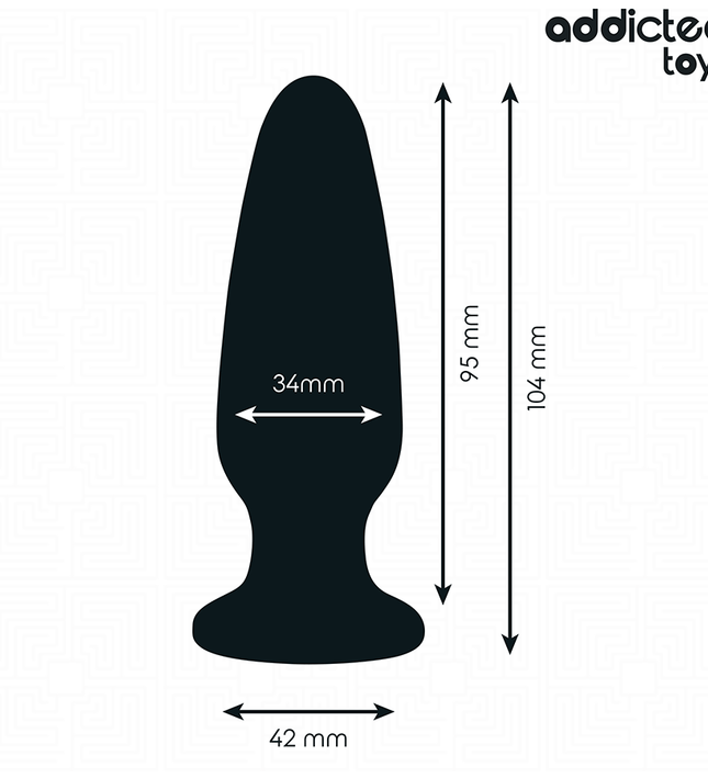 ADDICTED TOYS - ANAL PLUG WITH JEWEL SILICONE SIZE M 10.4 CM