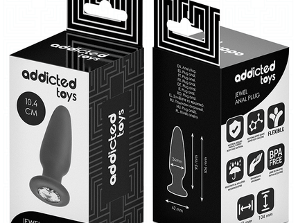 ADDICTED TOYS - ANAL PLUG WITH JEWEL SILICONE SIZE M 10.4 CM
