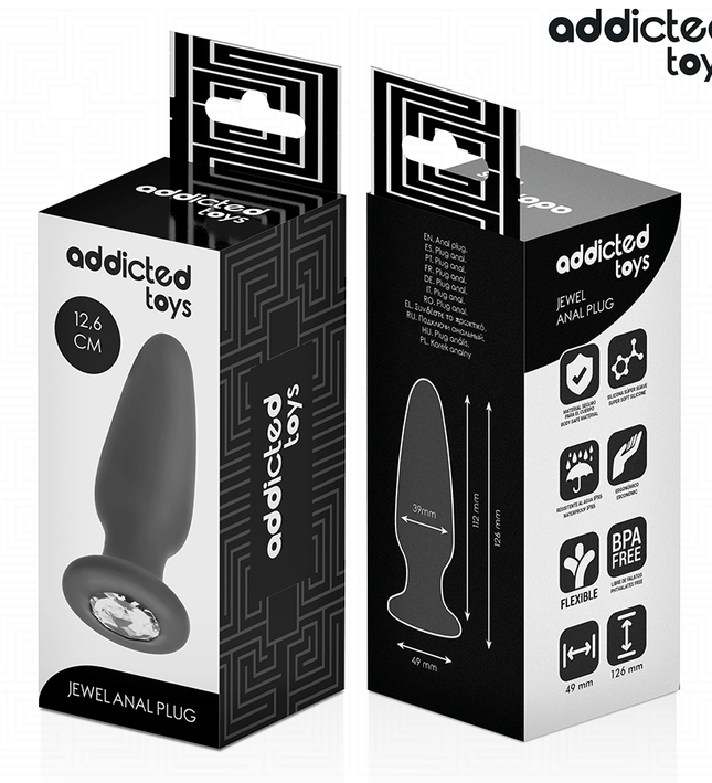 ADDICTED TOYS - ANAL PLUG WITH JEWEL SILICONE SIZE L 12.6 CM
