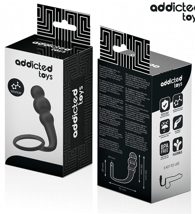 ADDICTED TOYS - ANAL PLUG WITH RING SILICONE MODEL 1