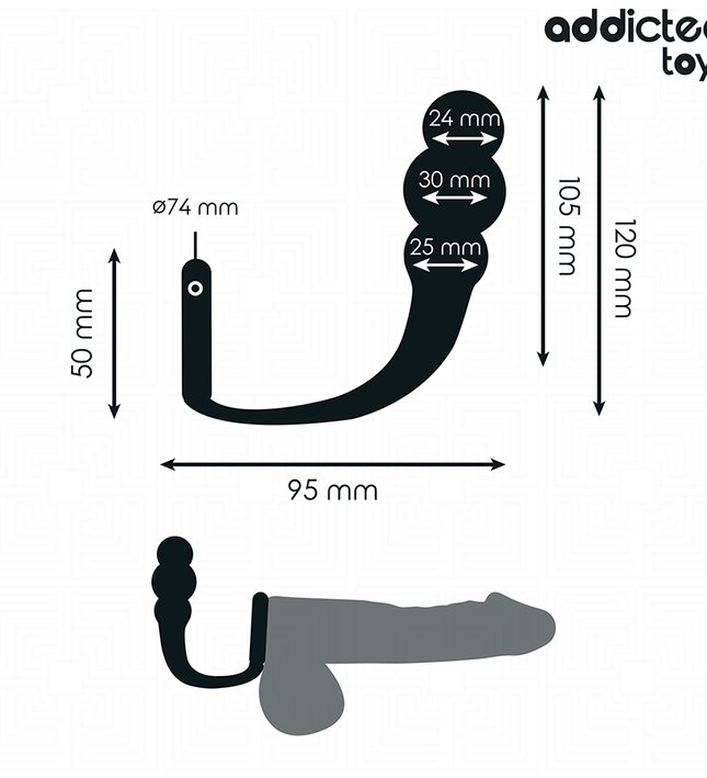ADDICTED TOYS - ANAL PLUG WITH RING SILICONE MODEL 1