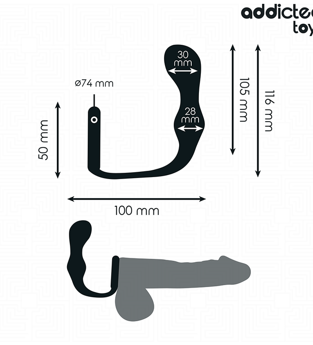 ADDICTED TOYS - ANAL PLUG WITH RING SILICONE MODEL 3