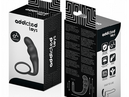 ADDICTED TOYS - ANAL PLUG WITH RING SILICONE MODEL 4